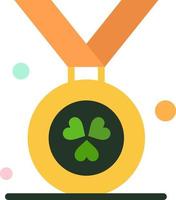 premio medalla irlanda color plano icono vector icono banner plantilla