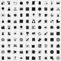 Set of 100 Universal Icons vector