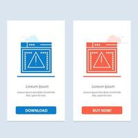 Computing Coding Error  Blue and Red Download and Buy Now web Widget Card Template vector