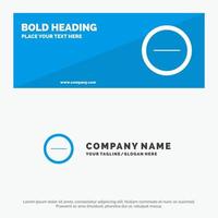 Interface Minus User SOlid Icon Website Banner and Business Logo Template vector