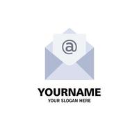 Email Mail Open Business Logo Template Flat Color vector