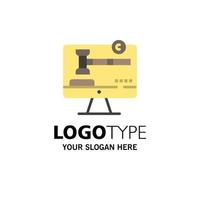 Copyright Copyright Digital Law Business Logo Template Flat Color vector