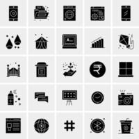 25 iconos de negocios universales vector ilustración de icono creativo para usar en proyectos relacionados con la web y dispositivos móviles