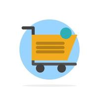 Cart Shopping Shipping Item Store Abstract Circle Background Flat color Icon vector