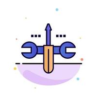 Cloud Computing Screwdriver Tooling Abstract Flat Color Icon Template vector