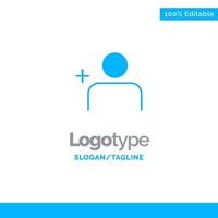 descubrir personas instagram establece lugar de plantilla de logotipo sólido azul para eslogan vector