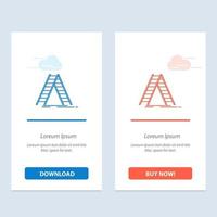 Ladder Building Construction Repair  Blue and Red Download and Buy Now web Widget Card Template vector