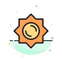 Sun Sunshine Greece Abstract Flat Color Icon Template vector