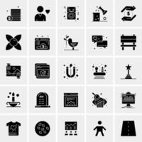 25 iconos de negocios universales vector ilustración de icono creativo para usar en proyectos relacionados con la web y dispositivos móviles