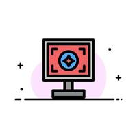 Brand Branding Design Print  Business Flat Line Filled Icon Vector Banner Template