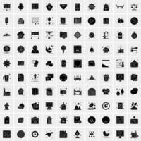 Set of 100 Universal Icons vector