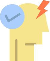 Brain Mind Power Power Mode Activate  Flat Color Icon Vector icon banner Template