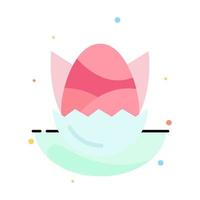 Egg Chicken Easter Baby Happy Abstract Flat Color Icon Template vector