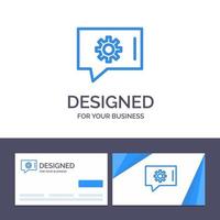 Creative Business Card and Logo template Chat Preferences Chat Setting Chat Support Vector Illustration