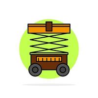 Lift Forklift Warehouse Lifter  Abstract Circle Background Flat color Icon vector
