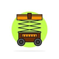 Lift Forklift Warehouse Lifter  Abstract Circle Background Flat color Icon vector