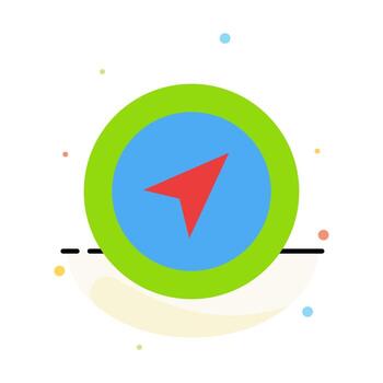 plantilla de icono de color plano abstracto de pin de puntero de mapa de ubicación vector