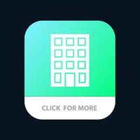 Building Buildings Construction Mobile App Button Android and IOS Glyph Version vector