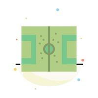 plantilla de icono de color plano abstracto de fútbol de campo de juego de fútbol de campo vector