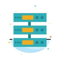 Server Data Storage Cloud Files Abstract Flat Color Icon Template vector