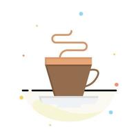 Tea Cup Coffee Indian Abstract Flat Color Icon Template vector