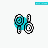 Research Search Sign Computing turquoise highlight circle point Vector icon