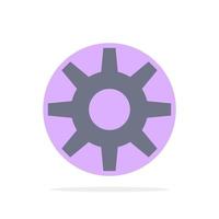 Gear Setting Wheel Abstract Circle Background Flat color Icon vector