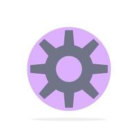 Gear Setting Wheel Abstract Circle Background Flat color Icon vector