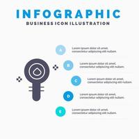 Biochemistry Biology Cell Chemistry Laboratory Solid Icon Infographics 5 Steps Presentation Background vector