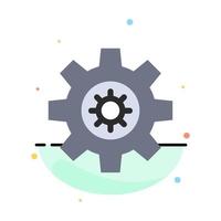 Gear Setting Motivation Abstract Flat Color Icon Template vector