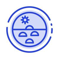 Dermatology Dry Skin Skin Skin Care Skin Blue Dotted Line Line Icon vector