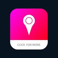 Geo location Location Map Pin Mobile App Button Android and IOS Glyph Version vector