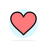 Heart Love Like Twitter Abstract Circle Background Flat color Icon vector