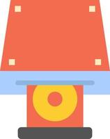 Dvd CDROM Data Storage Disk Rom  Flat Color Icon Vector icon banner Template