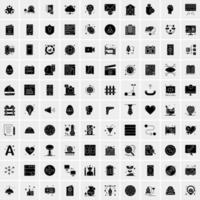 Set of 100 Universal Icons vector