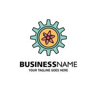 Experiment Gear Setting Lab Business Logo Template Flat Color vector