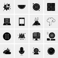 16 iconos de negocios universales vector ilustración de icono creativo para usar en proyectos relacionados con la web y dispositivos móviles