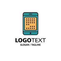 Phone Computer Device Digital Ipad Mobile Business Logo Template Flat Color vector