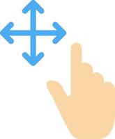 Finger Gesture Hold  Flat Color Icon Vector icon banner Template