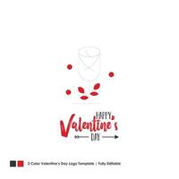 Happy Valentines Day Card Vector Lettering Background