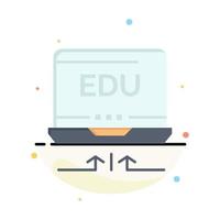 Laptop Hardware Arrow Education Abstract Flat Color Icon Template vector