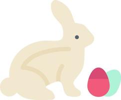 Rabbit Easter Baby Nature  Flat Color Icon Vector icon banner Template