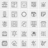 25 iconos de negocios universales vector ilustración de icono creativo para usar en proyectos relacionados con la web y dispositivos móviles