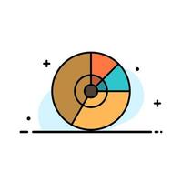 Pie Business Chart Diagram Finance Graph Statistics  Business Flat Line Filled Icon Vector Banner Template