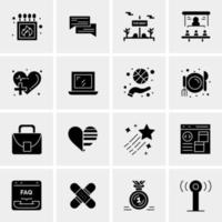 16 Universal Business Icons Vector Creative Icon Illustration to use in web and Mobile Related project