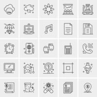 25 iconos de negocios universales vector ilustración de icono creativo para usar en proyectos relacionados con la web y dispositivos móviles