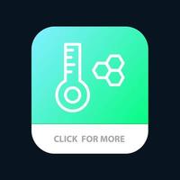 temperatura medidor de temperatura termómetro botón de aplicación móvil versión de línea android e ios vector