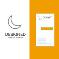 Moon Night Sleep Natural Grey Logo Design and Business Card Template vector