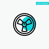 Biohazard Chemist Science turquoise highlight circle point Vector icon