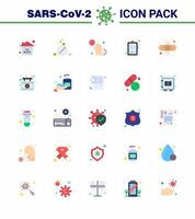 Simple Set of Covid19 Protection Blue 25 icon pack icon included aid illness covid hospital chart infect viral coronavirus 2019nov disease Vector Design Elements